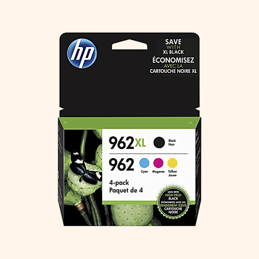 HP 962XL Black/962 Cyan; Magenta; Yellow High-Yield Ink Cartridges, Pack Of 4, 3JB34AN