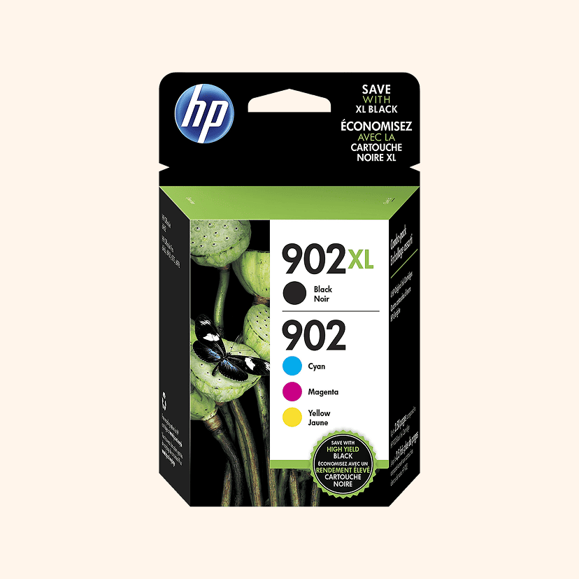 HP 902XL Black/902 Cyan; Magenta; Yellow High-Yield Ink Cartridges, Pack Of 4, T0A39AN
