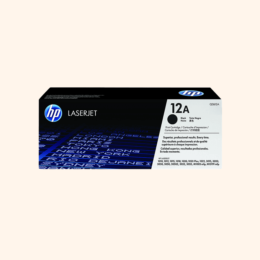 HP 12A Black Toner Cartridge, Q2612A