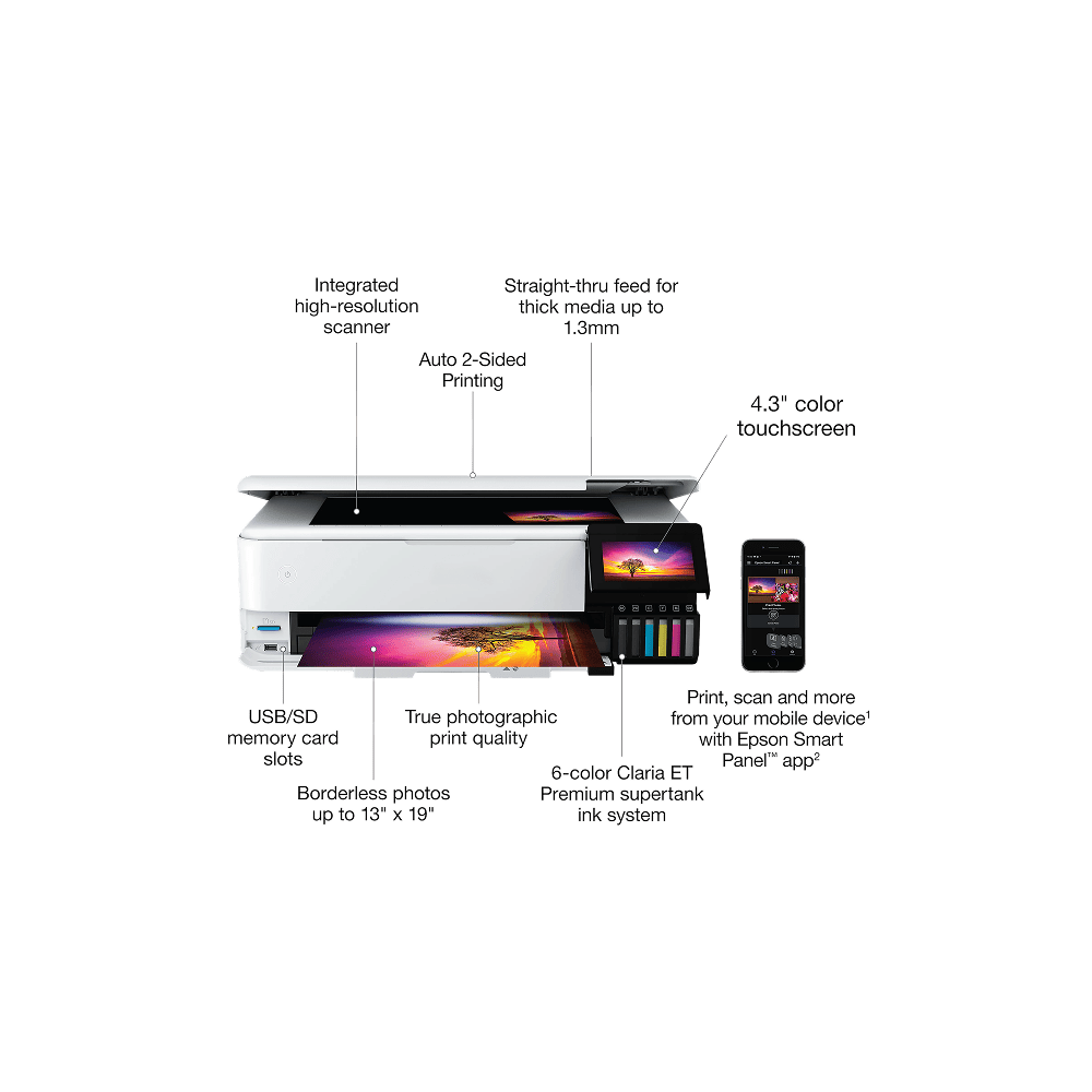 8550 Wide Format Wireless Ink Tank All-in-One Photo Printer