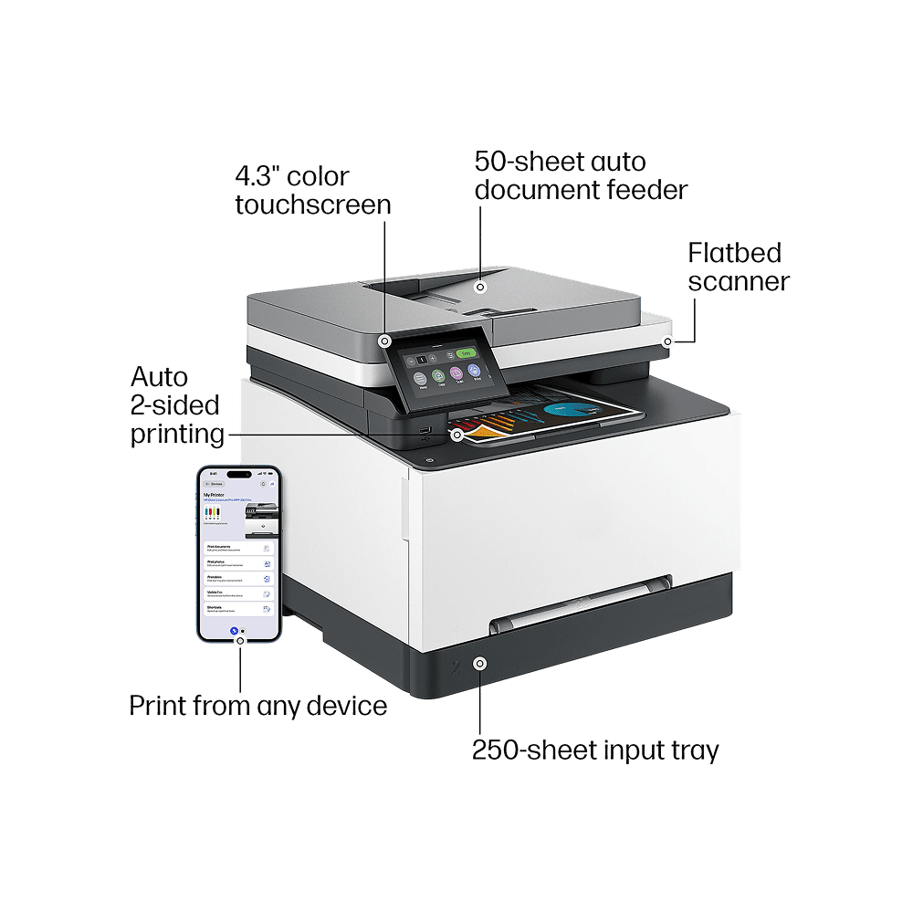 3301fdw Wireless Color Laser Multifunction Office Printer with Fax